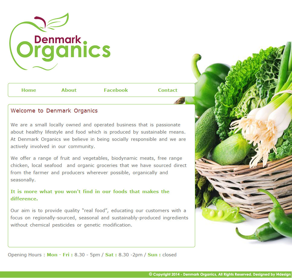 Denmark Organics Website