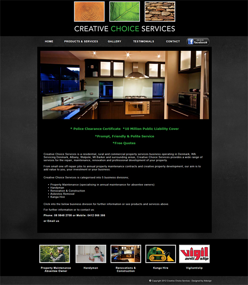 Creative Choice Services Website